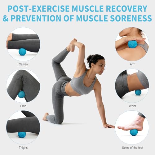 VOOSEEN 2.3" Mini Electric Vibrating Massage Ball, 10-Speed Vibrating Foam Roller for Relieving Muscle Tension & Soreness,...