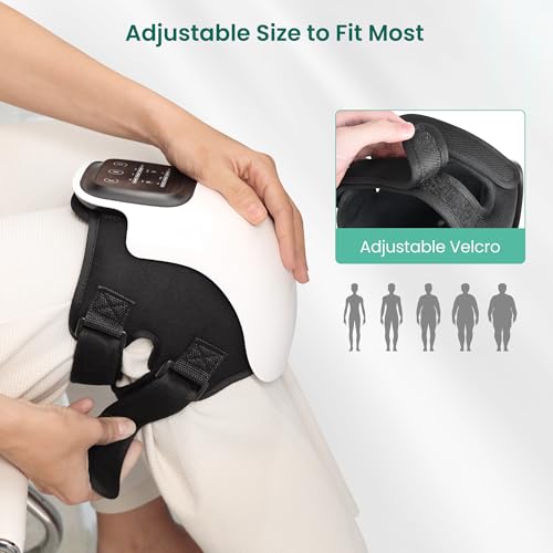 Snailax Knee Massager with Heat, Red Light & Vibration Knee Heating Pad, Heated Knee Wrap, Gift for Mom Dad Men Women