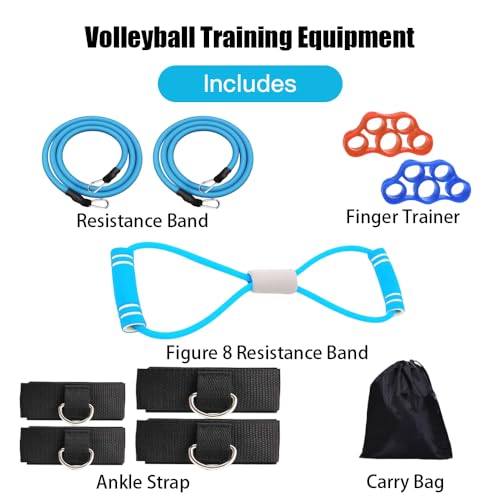 Davllin Volleyball Training Equipment,Volleyball Pass Aid Resistance Band,Elastic Rope Exercise Resistance Bands,Resistanc...