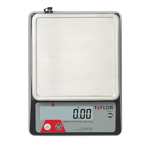 Taylor Compact Digital Portion Control Scale, Food Scale for Precise Weight Measuring and Portion Control, Tare and Hold F...