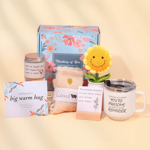 Get Well Gifts for Women-7 Pcs After Surgery Recovery Gifts for Teen Girl Man Mom Teenage, Funny Cheer Up Basket for Femal...