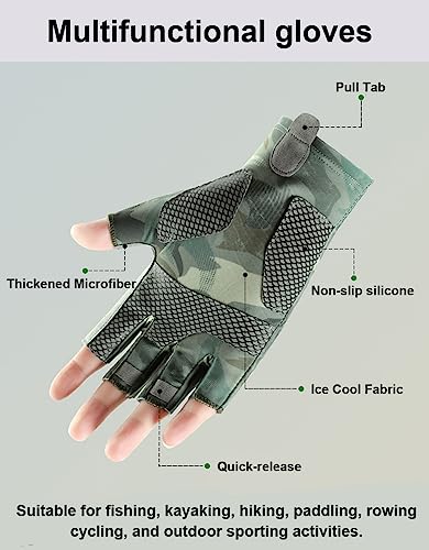 SUJAYU Fishing Gloves - Men & Women's UV Protection Sailing, Kayak, Paddling & Rowing Gloves