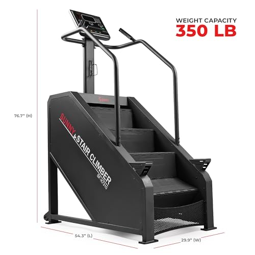 Sunny Health & Fitness Premium High-Intensity Smart Stepper Stair Climber, Commercial Grade, Cardio Workout Programs, Free...