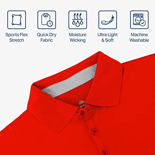 Mio Marino Golf Polo Shirts for Men - Dry Fit - Ultra-Thin Breathable Fabric