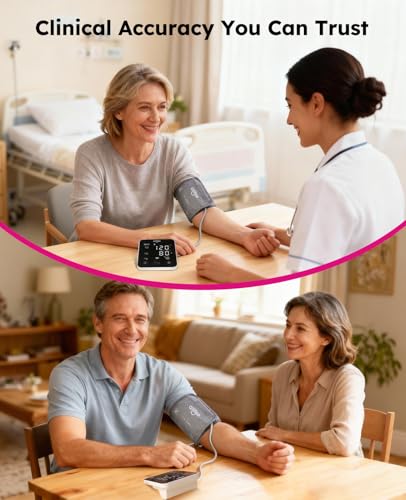 AILIFEE Upper Arm Blood Pressure Monitor for Home Use, Digital BP Machine with Voice Broadcast, Adjustable Bp Cuff, Large ...