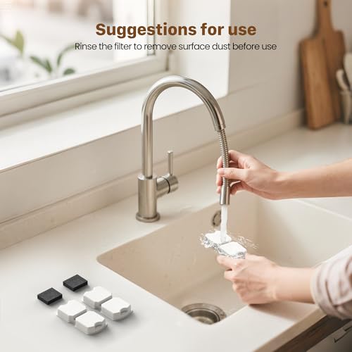 GIOTOHUN Cat Water Fountain Filter Replacement: 12 Cat Fountain Filter - 12 Pet Fountain Filter - 6 Carbon Filters & 6 Foa...