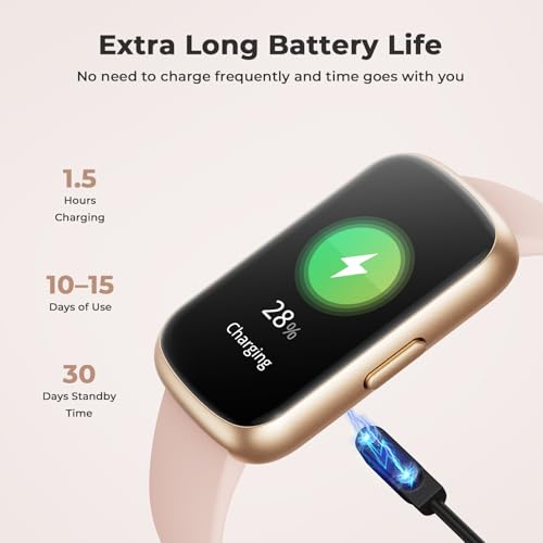 TIFOZEN Fitness Tracker for Women Men, Smart Watch Band with 24/7 Heart Rate Blood Oxygen Sleep Monitor, Calories Step Tra...