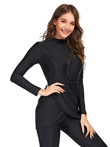 seafanny Women Muslim Swimwear Long Sleeve Burkini Full Cover Hijab Modest Swimsuit