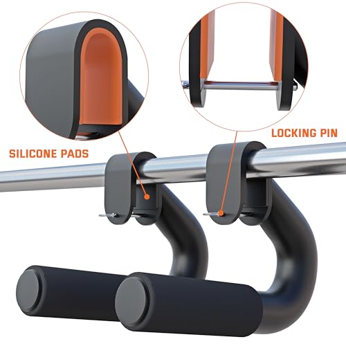Neutral Grip Handles for Pull Up,1000 lbs Heavy Duty Steel Pull Up Handles,Ergonomic Portable Hooks for Barbell Row Deadli...