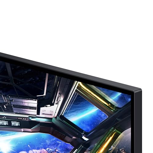 Samsung 32” Odyssey G7 (G70D) 4K UHD IPS 144Hz 1ms(GtG) Smart Gaming Monitor, G-Sync Compatible, AMD Freesync Premium, Vivid Colors, Adjustable Stand, Black Equalizer, LS32DG702ENXZA