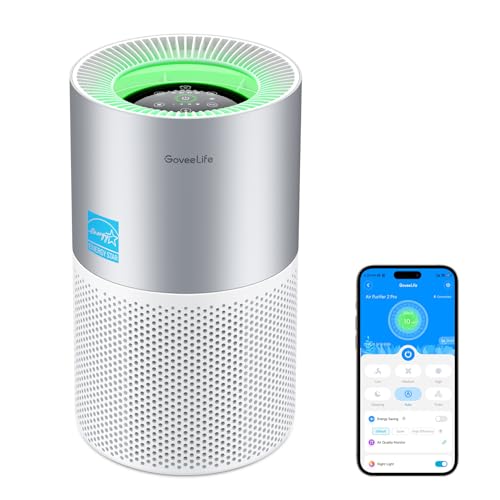 GoveeLife Air Purifiers for Home, Smart Air Purifier for Large Rooms with App & Alexa Control, Covers up to 1162ft², Air Q...