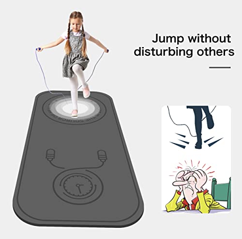 Knsbk Rope Skipping Sports Shockproof Exercise Mat, All-Purpose Extra Thick High Density Anti-Tear Exercise Yoga Mat, Non ...