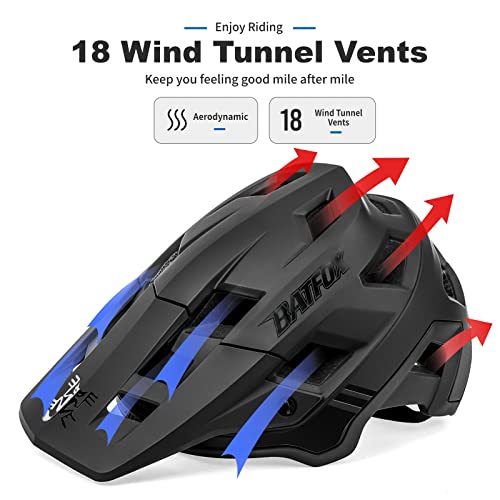 BATFOX Bike Helmet,Mountain Bike Helmet Helmets for Men Women Adults Youth