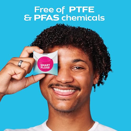 DrTung's Smart Floss - Natural, PTFE & PFAS Free Floss, Gentle on Gums, Expands & Stretches, BPA Free Floss - Natural Dent...