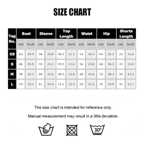 ABOCIW Workout Sets for Women 2 Piece Seamless Color Block Long Sleeve Crop Top Scrunch Butt High Waist Shorts Gym Set
