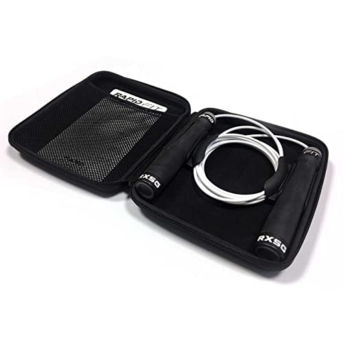 RX Smart Gear RapidFit Jump Rope | Adjustable Jumping Rope w/Ergonomic Dual Bearing Handles, Fitness Skipping Rope for Exe...