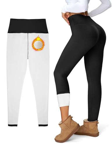Women's Fleece Lined Leggings Weather Thick Thermal Warm Winter Tights Butt Lift High Waist Tummy Control Yoga Pants
