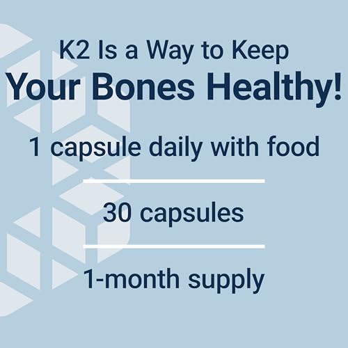 Life Extension Mega Vitamin K2 High Potency for Strong Bones, clinically Studied 45 mg K2 Dosage, Promotes Healthy Bone De...