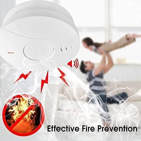 4 Pack Photoelectric Smoke and Carbon Monoxide Detector, Smoke Alarm Sealed-in 10 Year Lithium Battery-Operated (White)