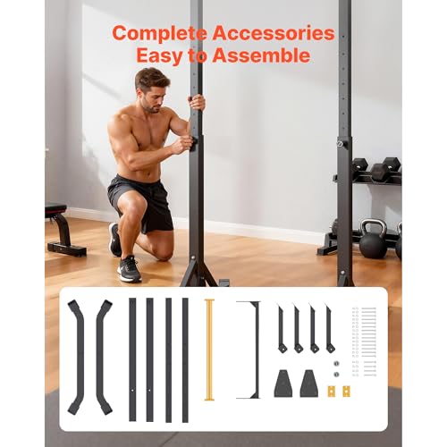 VEVOR Pull Up Bar, 330LBS Capacity Portable Pullup Bar Station, Pullup Bars Free Standing with H-Frame Structure & Heavy-D...