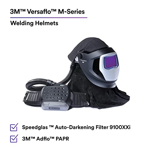 3M Adflo PAPR and Versaflo M-Series Helmet Kit Speedglas Welding Shield, 38-1101-30iSW, Li Ion Battery, ADF 9100 XXi 1 EA/...