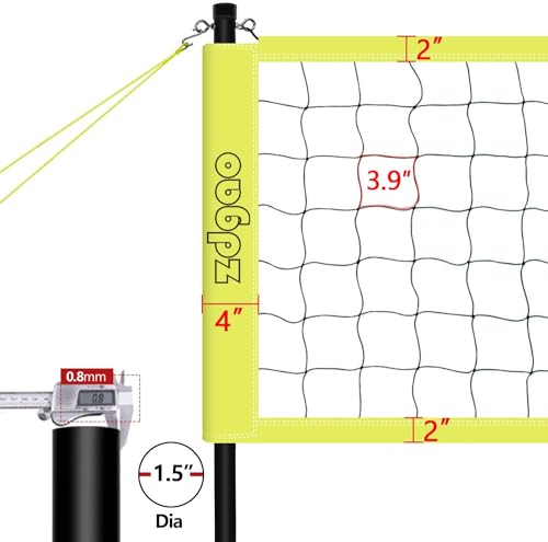 Volleyball Net Outdoor - Portable Volleyball Set for Backyard with Professional Volleyball Net, Wrap Yarn Volleyball and P...