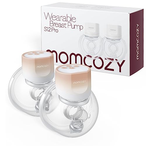 Momcozy Hands-Free Breast Pump S12 Pro, Wearable & Portable Pump with Soft DoubleFit Flange, 3 Modes | 9 Levels Double Ele...