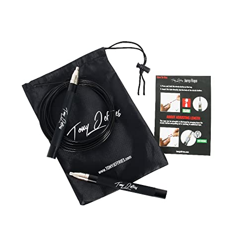 Tony Jeffries 2.0 Speed Jump Rope of 360 degree Spin Ball Bearings, Daily Exercise Skipping Rope with Silicon Grip Handle...