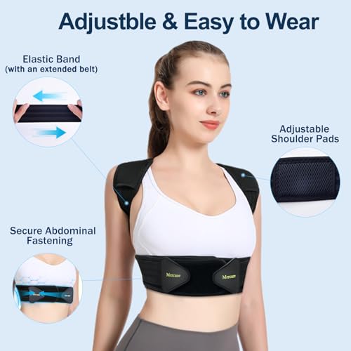 Mercase Professional Posture Corrector for Women and Men - Back Brace to Stop Slouching, Adjustable Full Back Support, Imp...