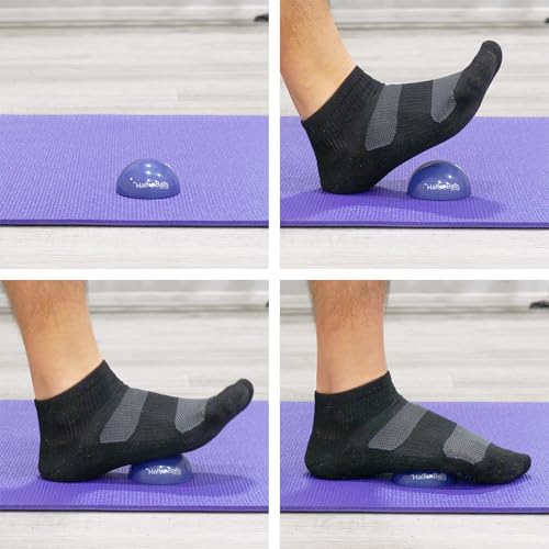 OPTP Half Balls (Pair) - No-Roll Half Ball Set for Stretching and Massage, Plantar Fasciitis Relief, and Muscle Tension in...