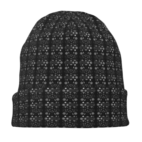 sackhg Supernatural Symbols Black Print Winter Beanie Hat Men Women Soft Lightweight Thermal Cap for Outdoor Skiing Wear