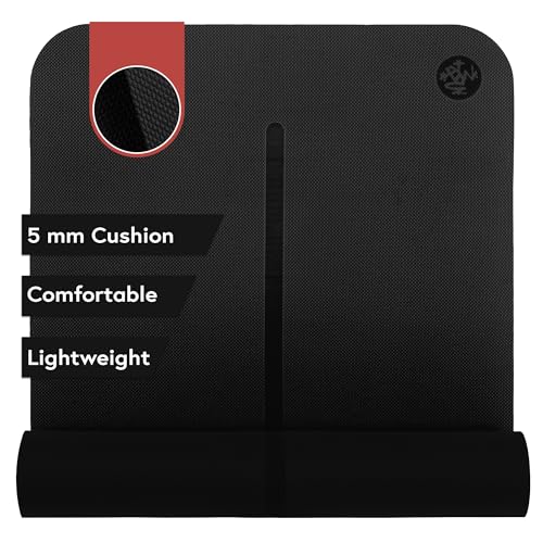 Manduka Begin Yoga Mat 68" - 5mm Cushioning | Comfortable, Lightweight & Reversible with Alignment Stripe | Budget-Friendl...