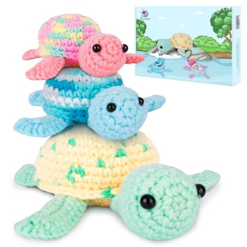 Crochetta Crochet Kit for Beginners, Beginner Crochet Kit for Adults with Step-by-Step Video Tutorials, DIY Crochet Animal...