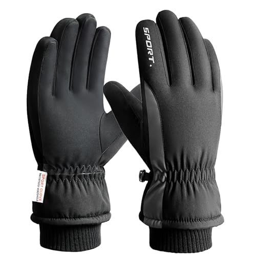 CLeemuziN Women Ski Snow Gloves Windproof Thermal Gloves Men Winter Warm Glove Mitts Touchscreen for Skiing/Cycling/Working