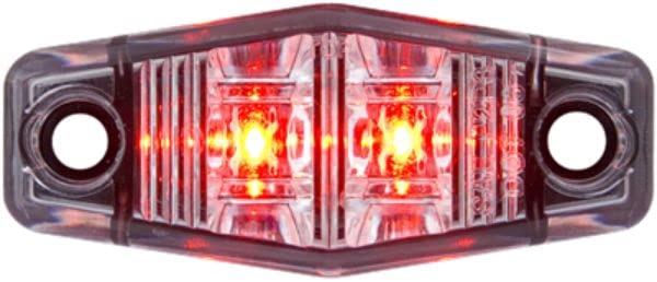 Optronics Mcl13Cr2B Led Marker Light With Clear Lens, Red Diodes