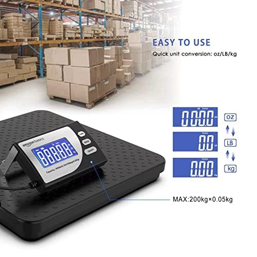 Amazon Basics Digital Postal Scale, Heavy Duty Weighing Platform for Packages, Shipping, 660 lb Capacity, 1 Ounce Readabil...