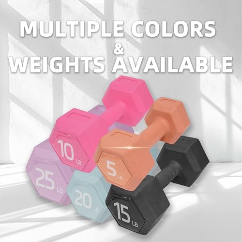 ZTTENLLY Dumbbell Hand Weight Sets 5/10/15/20/25/36lbs - 5 Colors Options - Exercise & Fitness Free Weights for Women & Me...