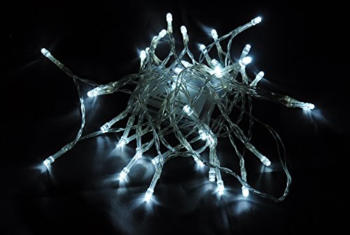 Karlling Battery Operated 40 LED Fairy Light String for Wedding Party Decorations, White, Plastic