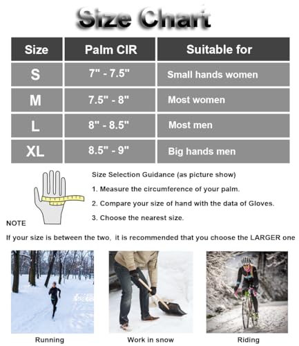 Winter Gloves for Men & Women - Touch Screen, Warm & Waterproof, Running, Cycling & Driving Gloves