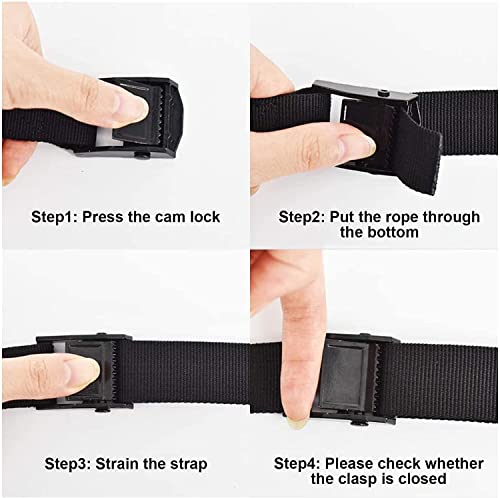 4 Pack Tie Down Strap,5ft x 1" Lashing Straps with Adjustable Buckle Heavy Duty Secure Straps up to 600 lbs for Cargo, Lug...