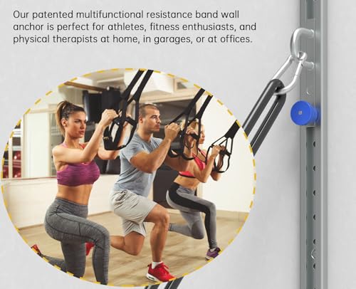 KOMOHOM Wall-Mounted Anchor Fitness System - Adjustable, Multi-Functional, Space Saving Home Gym Solution for Strength Tra...