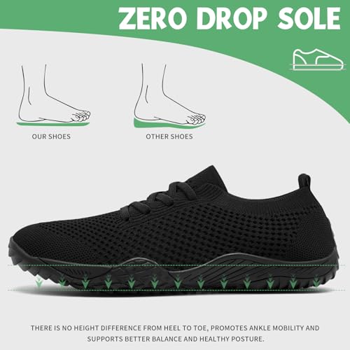 Women Barefoot Shoes Tennis Running Slip on Sneakers Breathable Gym Walking Minimalist Cross-Trainer Ladies Slipper