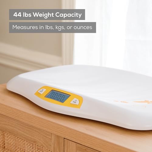 Beurer BY80 Digital Baby Scale, Infant Scale for Weighing in Pounds, Ounces, or Kilograms up to 44 lbs, Newborn Baby Scale...