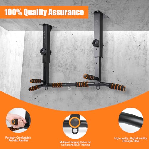 Height Adjustable Pull Up Bar, Heavy Duty Pull Up Bar, BarMount, Ceiling Mount, StrengthTraining Equipment for Home, Gym, ...