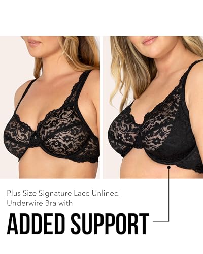 Signature Lace Unlined Underwire Bra with Added Support