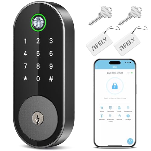 Fingerprint Smart Deadbolt with Keypad – Keyless Entry Lock for Home, Apartment, Office, Airbnb, Rental, Kids & Seniors, A...