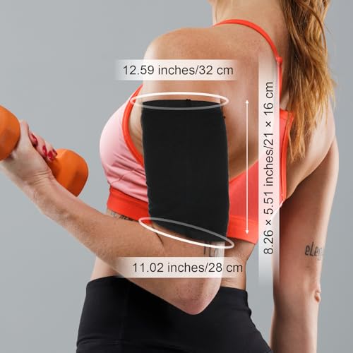 KFHENSOMR Arm Trimmers 2Pcs Women Arm Bands Workout Compression Sleeve Arms Fat Reducer Bands Sauna Sweat Arms Shaper Band...