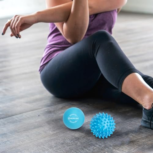 MURLIEN Massage Ball Set, Spiky Ball & Lacrosse Ball for Body Massage, Muscle Relief, Deep Tissue, Myofascial Release, Mas...
