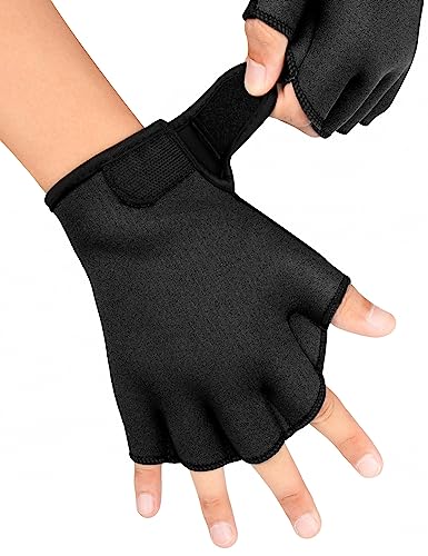 FitsT4 Sports Aqua Gloves Webbed Paddle Swim Gloves Fitness Water Aerobics