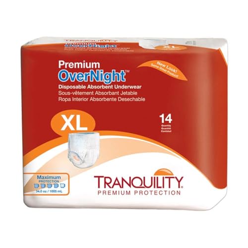 Tranquility Premium Overnight Disposable Absorbent Underwear (DAU) - XL - 56 ct